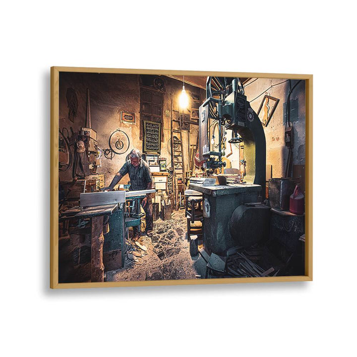 ABSTRACT painting - THE CARPENTER'S WORKSHOP by Asianmonk