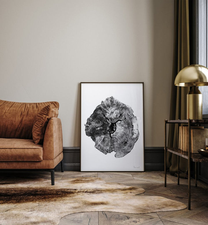 Stunning OAK LOG, ABSTRACT PAINTINGS enhancing modern decor with nature-inspired elegance and organic textures.