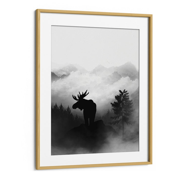 Ohara Koson painting - MOOSE BY GABRIELLA ROBERG by Asianmonk