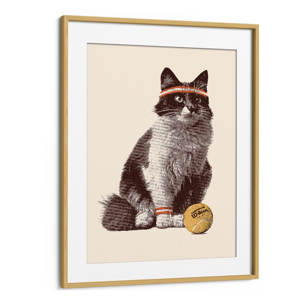 CHAT TENNIS BY FLORENT BODART, WILDLIFE ART PRINTS