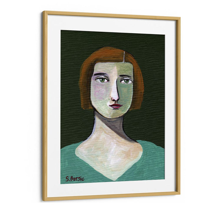 Vintage painting - GREEN LADY by Asianmonk