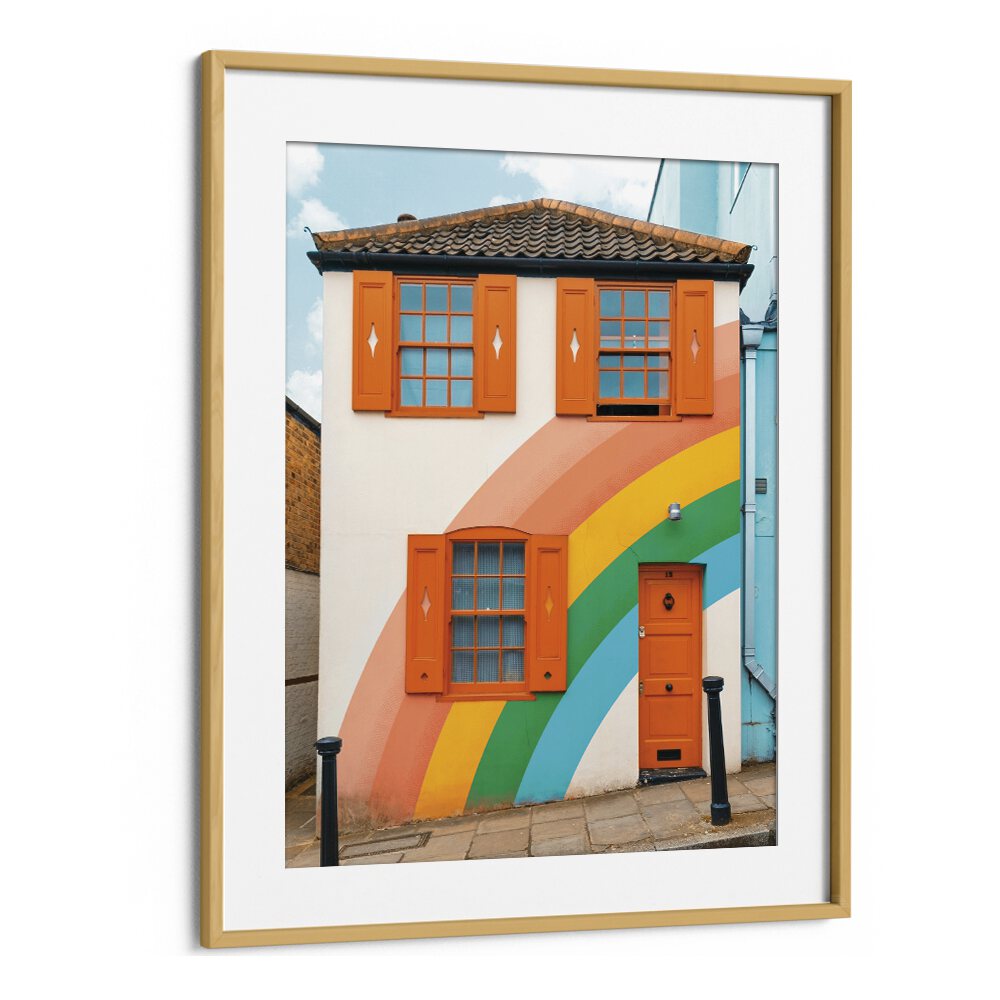 FUNKY RAINBOW HOUSE BY GABOR ESTEFAN, STREET PHOTOGRAPHY ART PRINTS