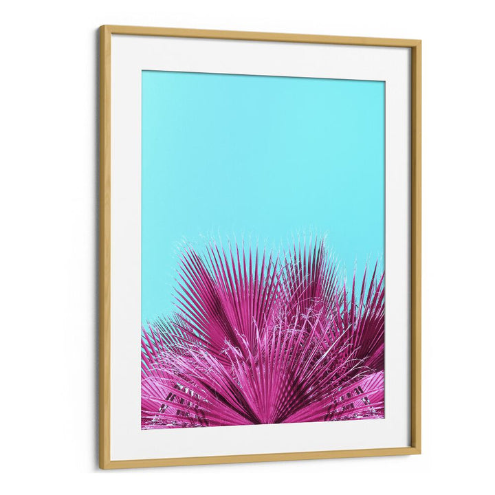 surreal painting - ELECTRIC PINK PALM FRONDS by Asianmonk