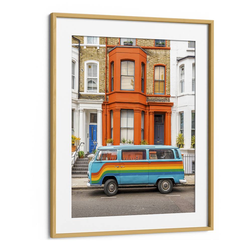 RETRO RAINBOW VAN , STREET PHOTOGRAPHY ART PRINTS