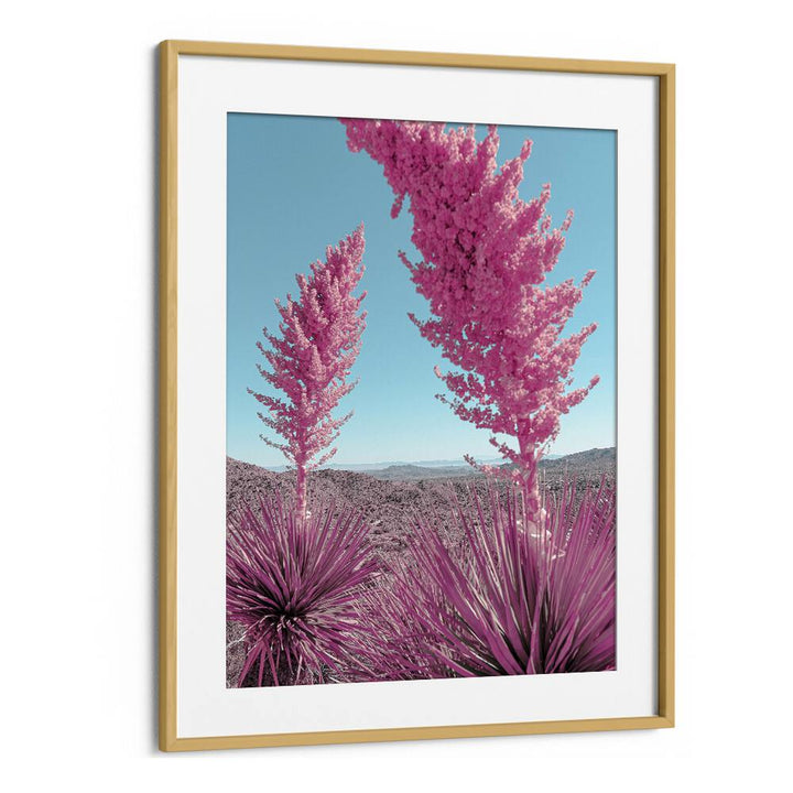 surreal painting - BLOOMING PINK YUCCAS IN THE MOJAVE DESERT by Asianmonk