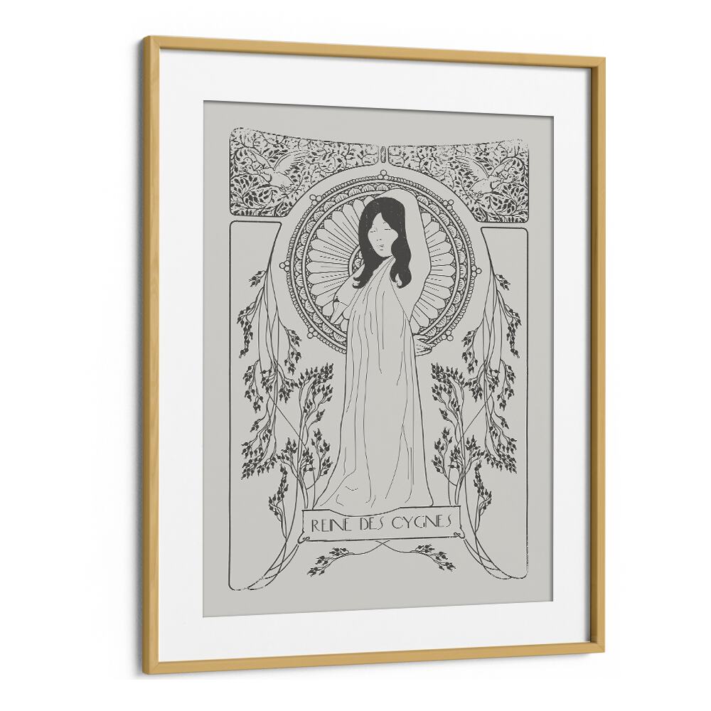 REINE DES CYGNES BY FLORENT BODART, WOMAN ILLUSTRATION ART PRINTS