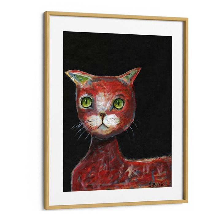 Vintage painting - RED CAT by Asianmonk