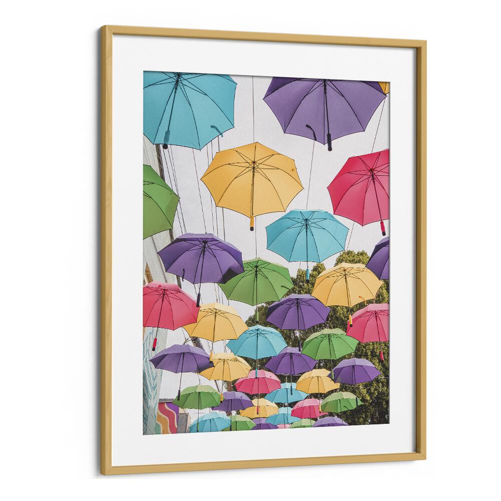 surreal painting - COLORFUL UMBRELLAS by Asianmonk