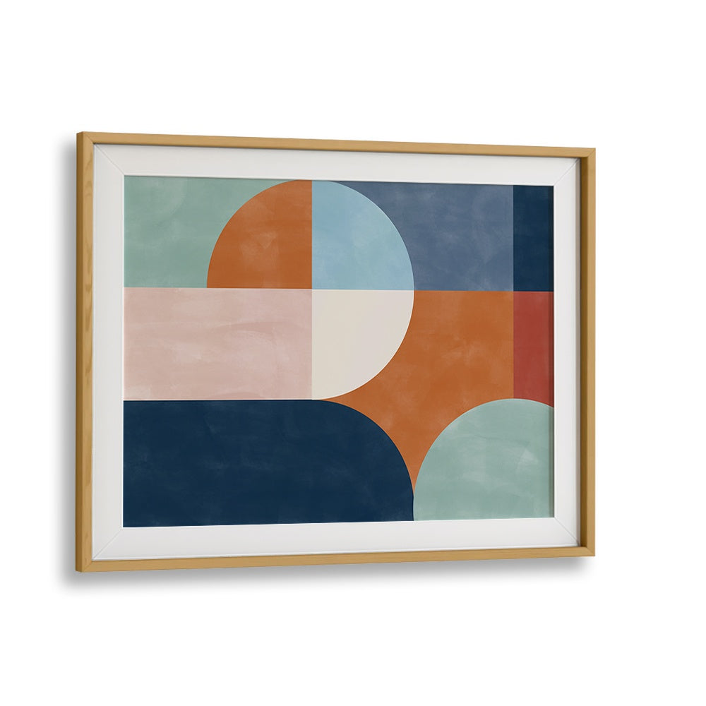 BLUE & RUST ABSTRACTION BY ELENA RISTOVA, ABSTRACT ART PRINT