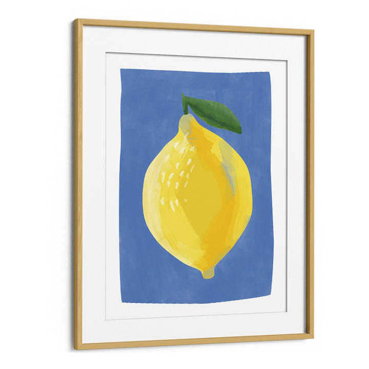 YELLOW LEMON BY ELENA RISTOVA, KITCHEN ART PAINTINGS