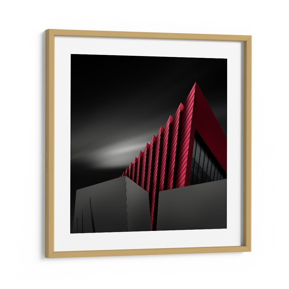 surreal painting - RED STRIPES BUILDING BY XIBIAO HUANG by Asianmonk