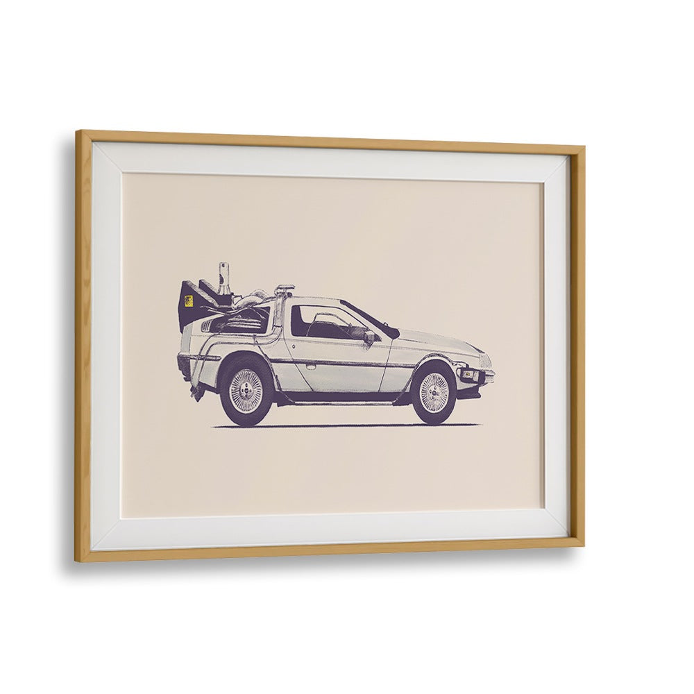 DELOREAN BY FLORENT BODART, AUTOMOTIVE ART PRINTS