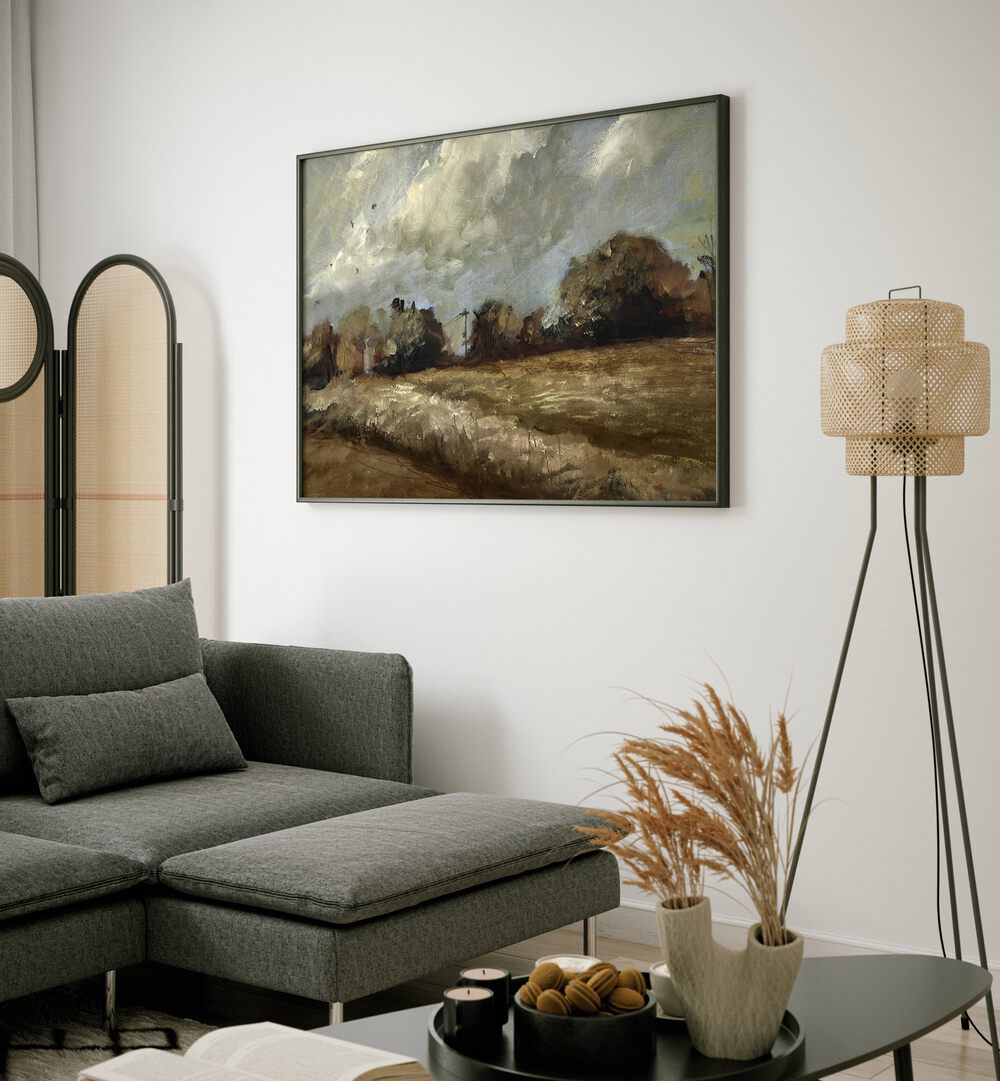 Stunning oak trees landscape paintings enhancing modern decor, bringing nature's tranquility into your home.