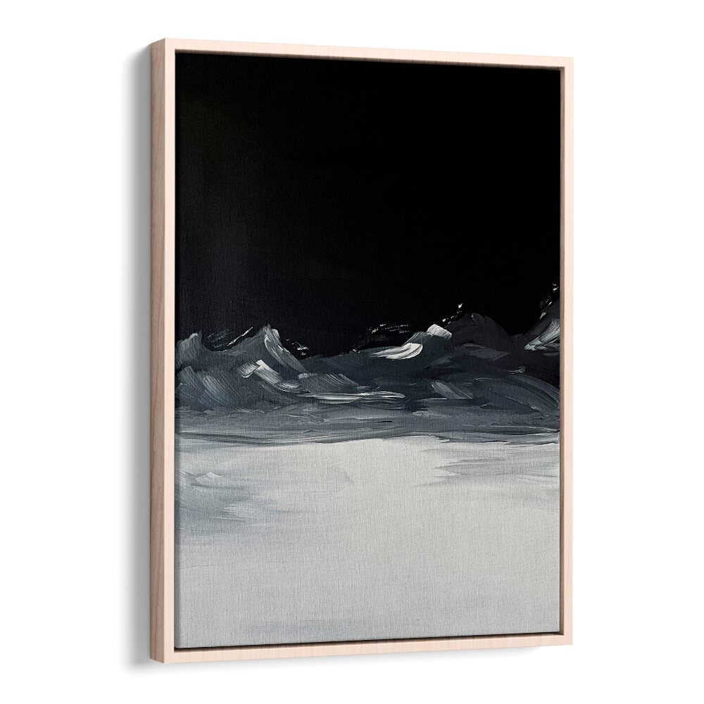 ECHOES OF DISTANT, ABSTRACT PAINTINGS in a minimalist black and white design, perfect for modern decor.