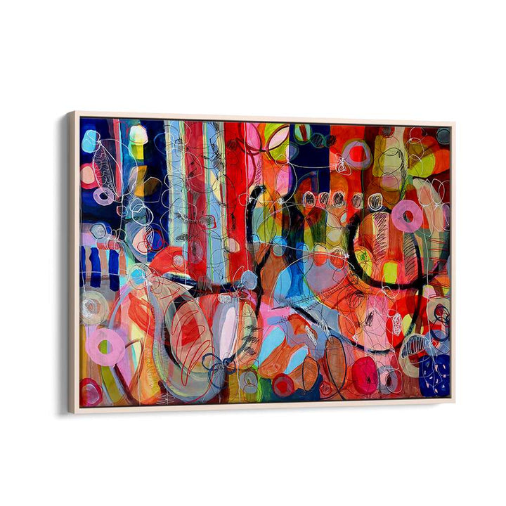 Vibrant composition of AFTER THE RAIN III, ABSTRACT PAINTINGS, showcasing rich colors and dynamic forms for artistic appeal.