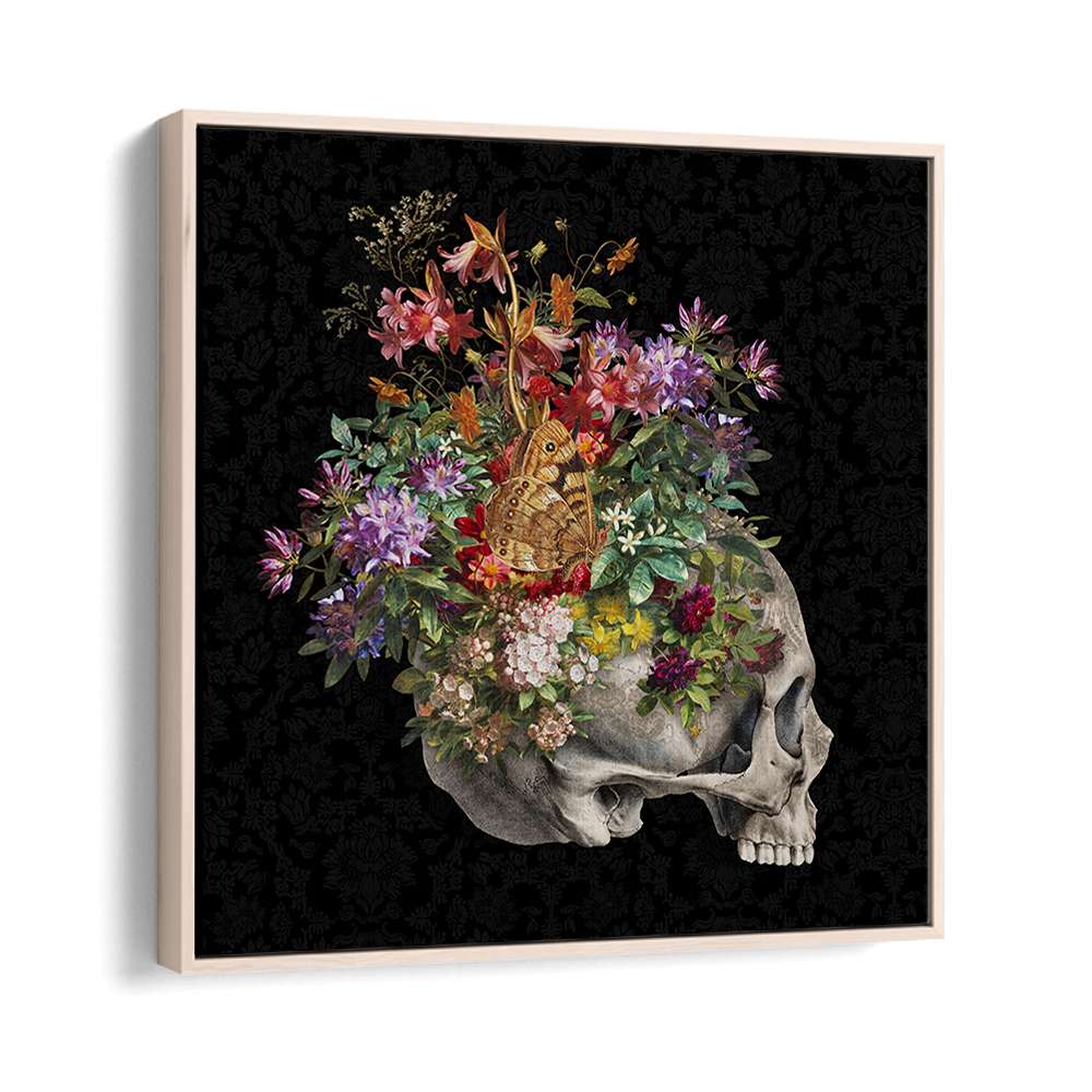 BLOOMING SKULL WITH BUTTERFLY
