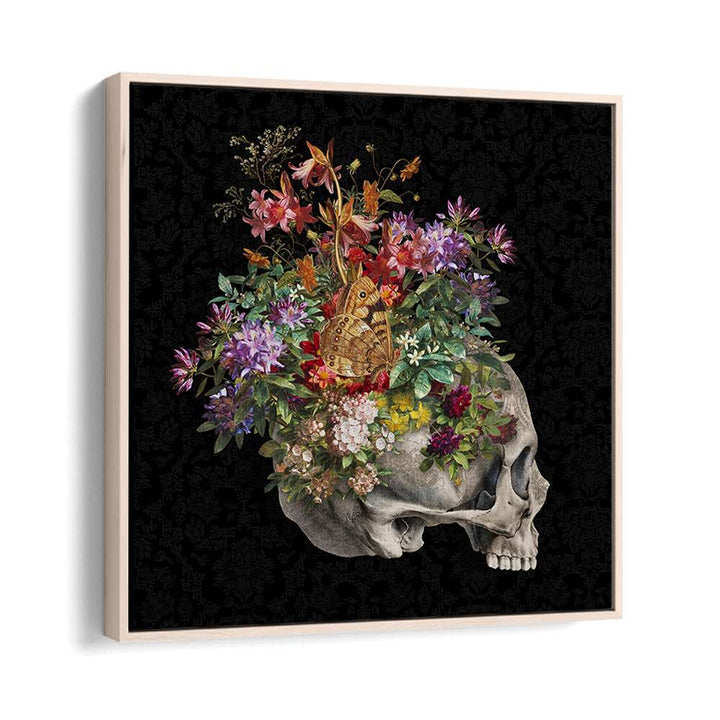 BLOOMING SKULL WITH BUTTERFLY