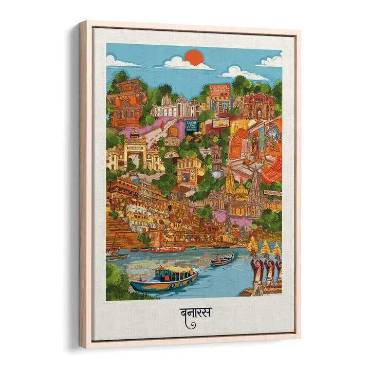 Colorful VARANASI, TRAVEL POSTERS showcasing iconic landmarks and vibrant culture, perfect for your home decor.
