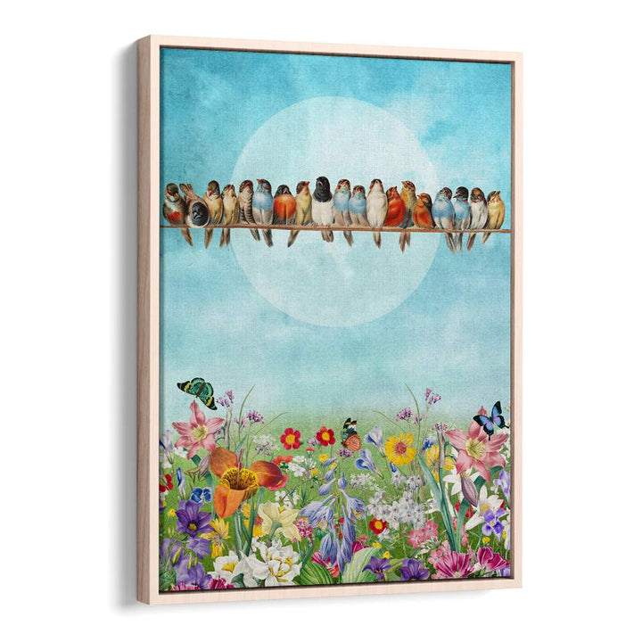 CHEERFUL BIRDS AND BLOOMS
