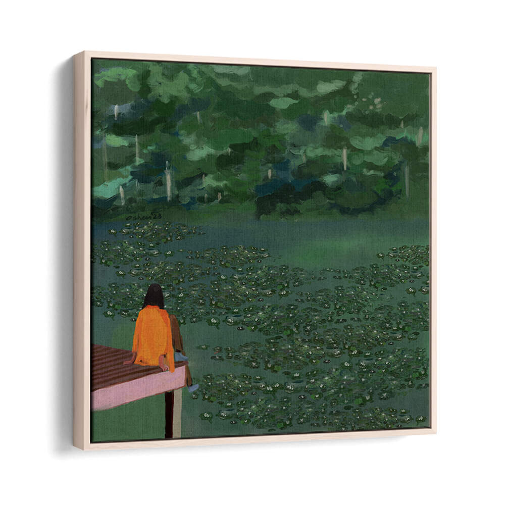 DAYDREAMING AT THE LAKE , PORTRAITS & FIGURATIVE ILLUSTRATIONS