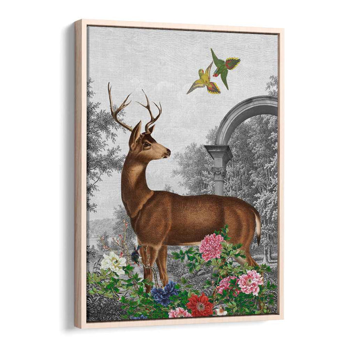 ELEGANT DEER GARDEN SCENE