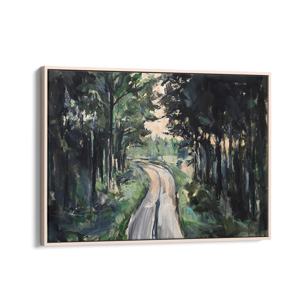 Serene Forest Pathway, Landscape Paintings capture nature's beauty, perfect for enhancing any space with tranquility.