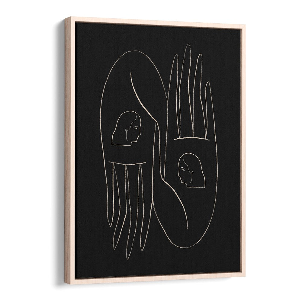 Elegant FRIENDLY HANDS, LINE ART PAINTINGS showcase unique hand designs, perfect for modern decor and comfort.
