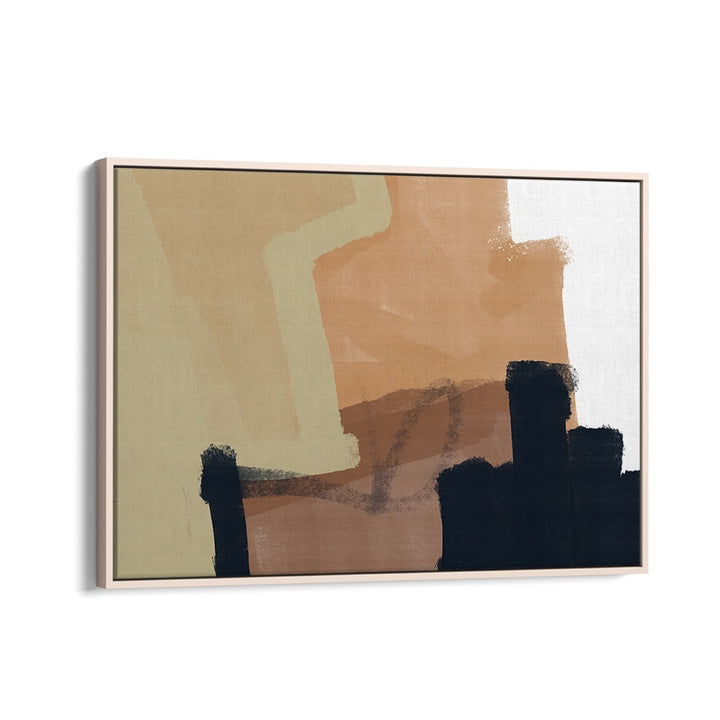 Abstract painting "FROZEN ABSTRACT NO III" features earthy tones, adding elegance to any space. Perfect for art lovers.