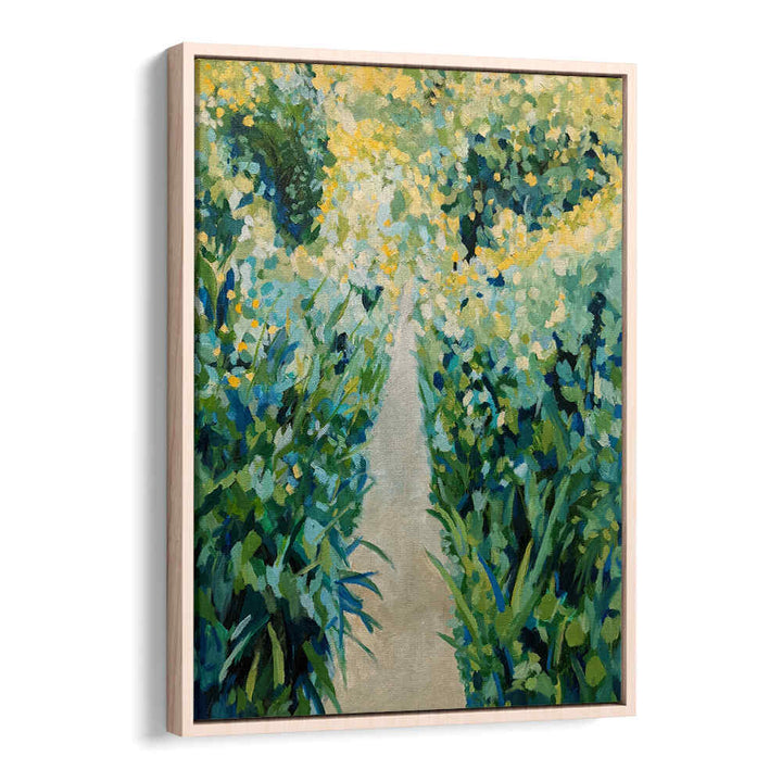 GARDEN PATH , FLORAL FLOWER PAINTINGS
