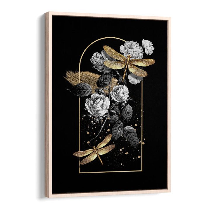 GILDED DRAGONFLIES AND ROSES