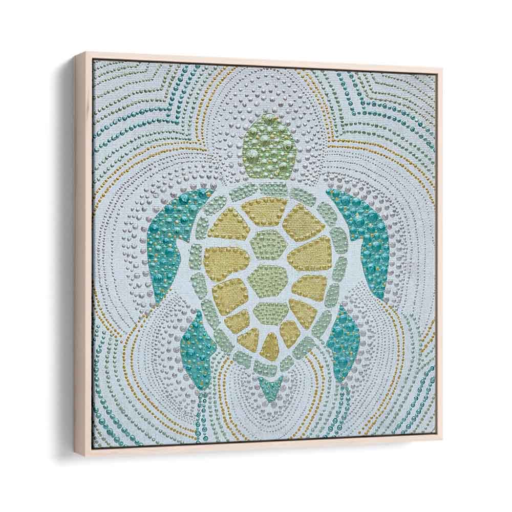 Vibrant GREEN SEA TURTLE, ANIMAL PAINTINGS perfect for enhancing your decor and showcasing abstract wildlife artistry.
