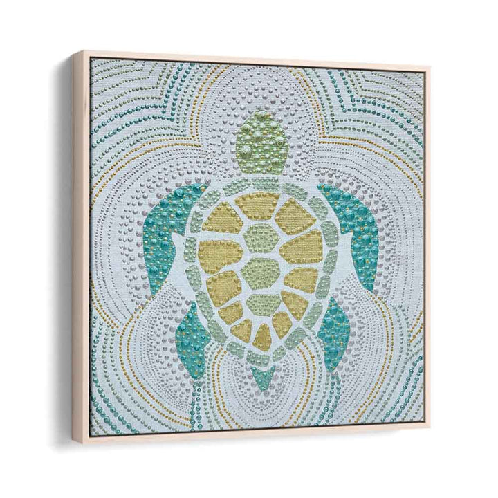Vibrant GREEN SEA TURTLE, ANIMAL PAINTINGS perfect for enhancing your decor and showcasing abstract wildlife artistry.