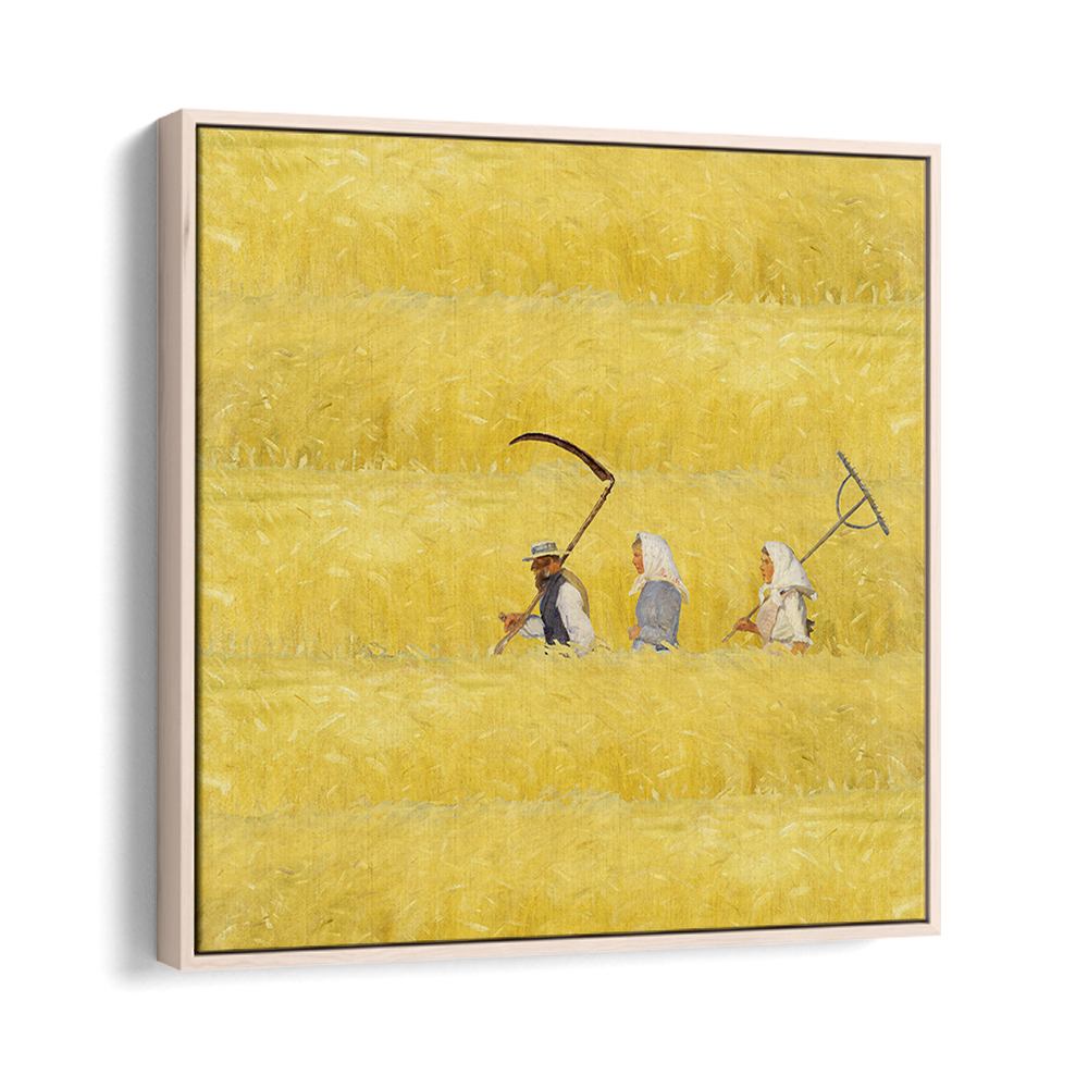 HARVESTERS IN GOLDEN FIELD