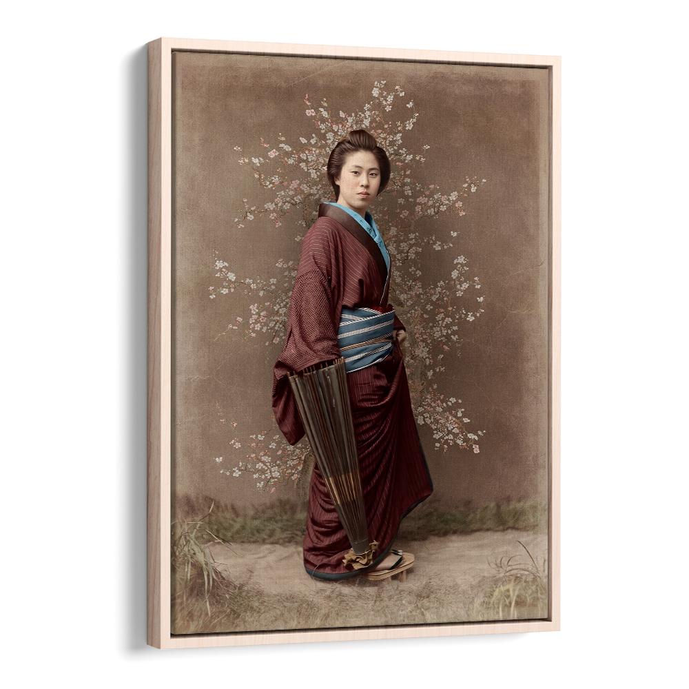 KIMONO WOMAN CHERRY BLOSSOMS
