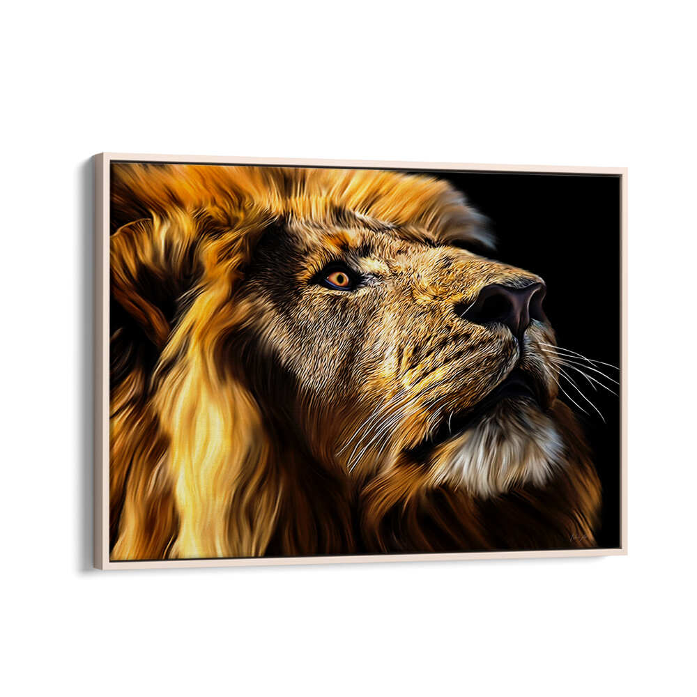 Majestic lion portrait showcasing LEO, ANIMAL PAINTINGS, perfect for enhancing your vibrant living space.