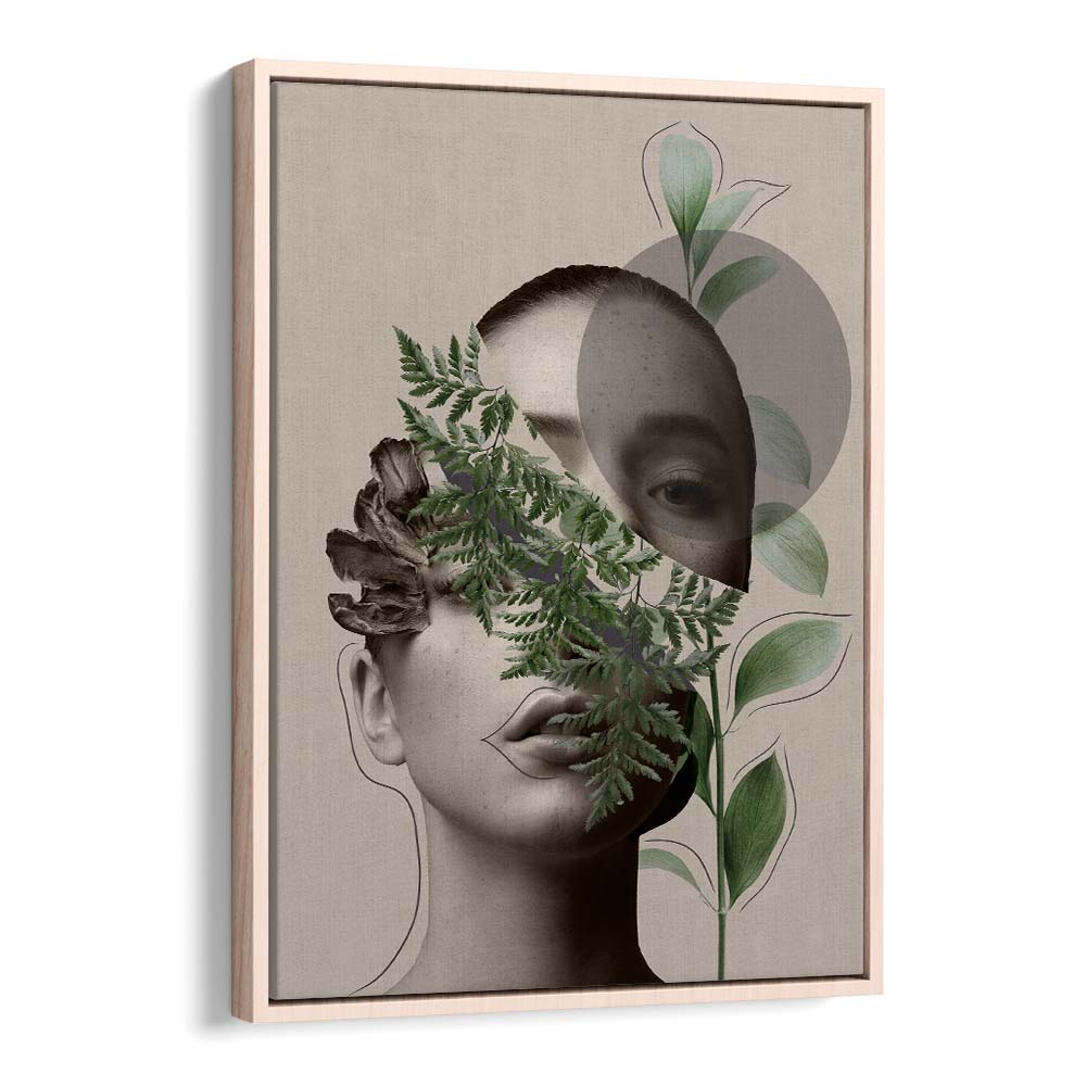 Stunning LILI III, PORTRAITS artwork showcasing abstract emotions with botanical elements for elegant wall decor.