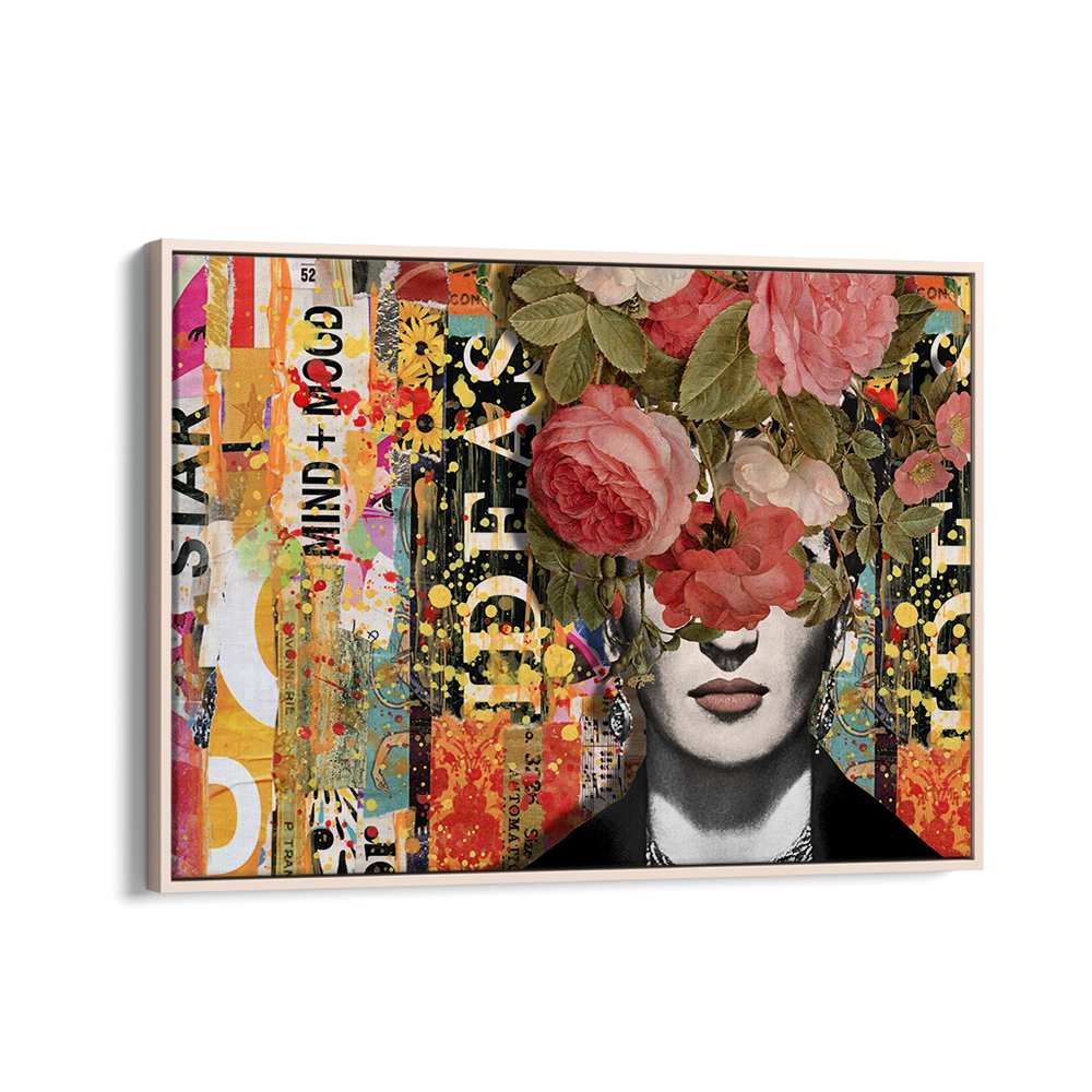 MODERN FLORAL COLLAGE PORTRAIT