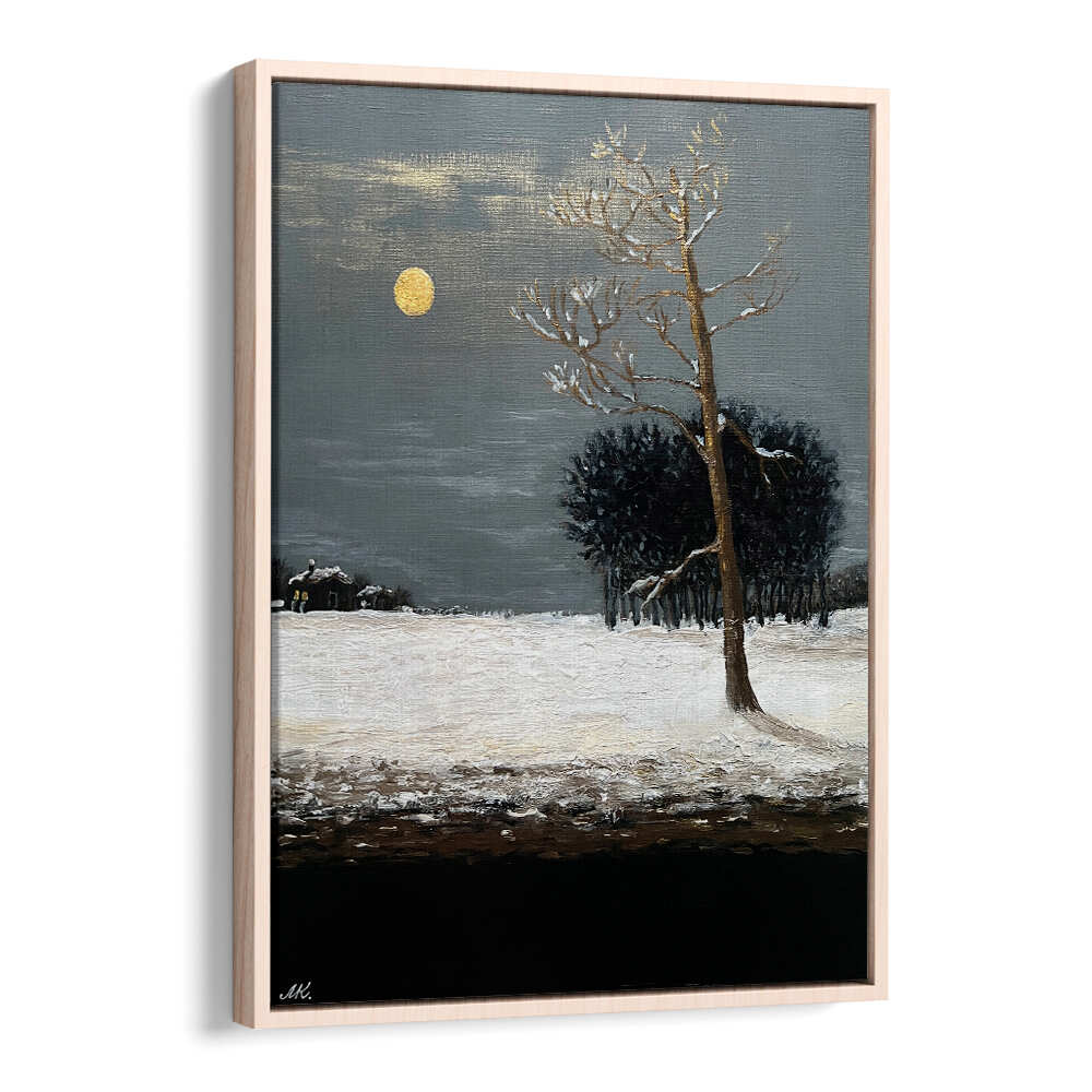 ON THE OUTSKIRTS OF A SNOWY EVENING FOREST