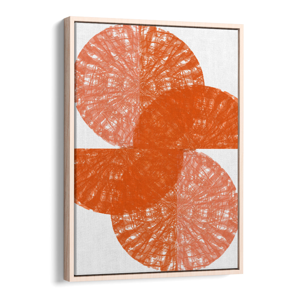Vibrant ORANGE CIRCLE FANS I, ABSTRACT PAINTINGS add a modern touch to any space with their colorful design.