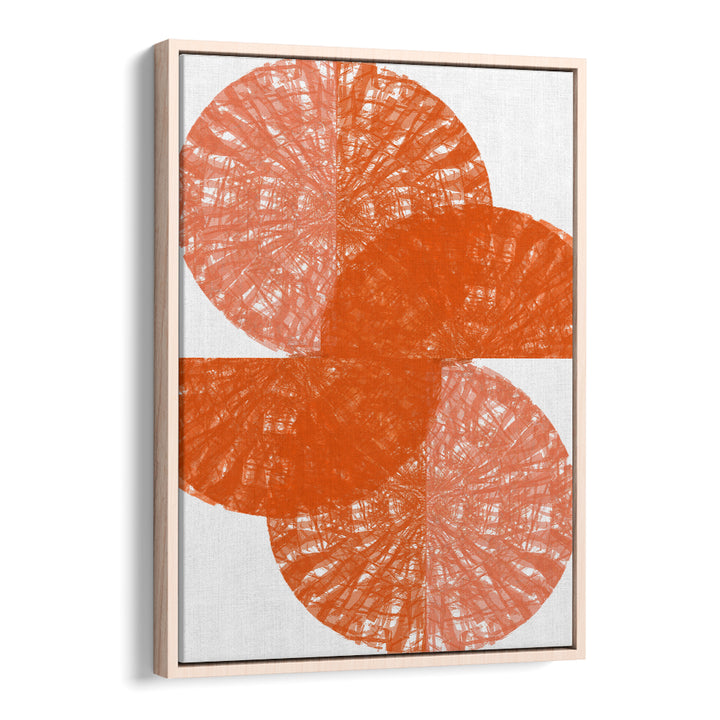 Vibrant ORANGE CIRCLE FANS I, ABSTRACT PAINTINGS add a modern touch to any space with their colorful design.