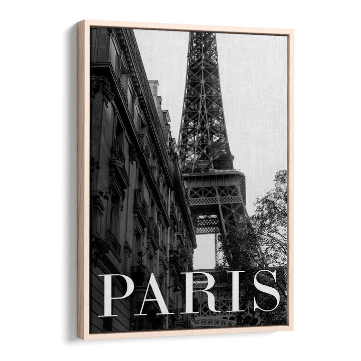 Stylish PARIS TEXT I, TRAVEL POSTERS showcase the Eiffel Tower, perfect for adding Parisian charm to any space.