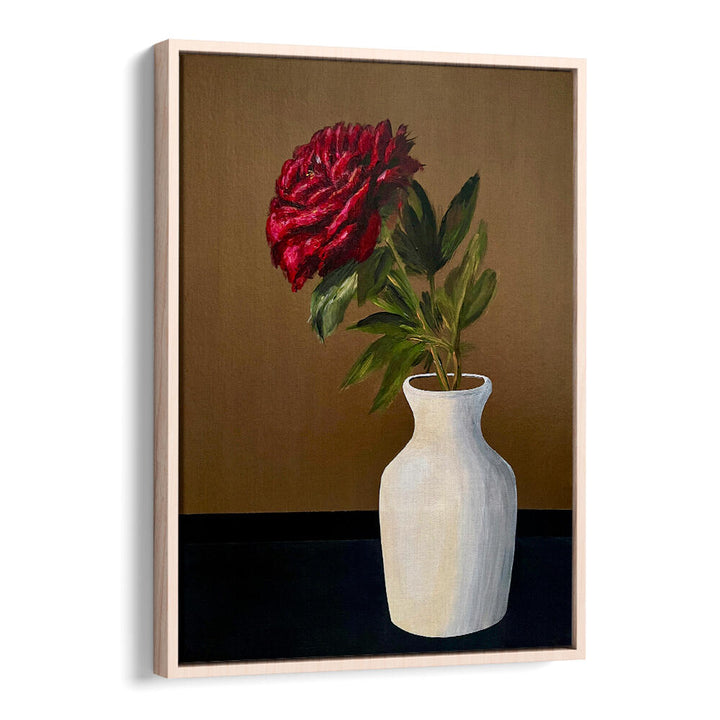 PEONY IN A WHITE VASE