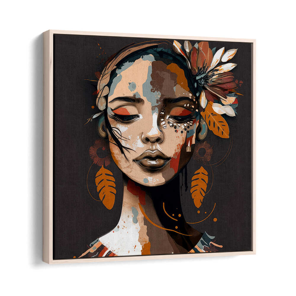 PORTRAIT OF A WOMAN WITH CLOSED EYES , PORTRAITS & FIGURATIVE ILLUSTRATIONS