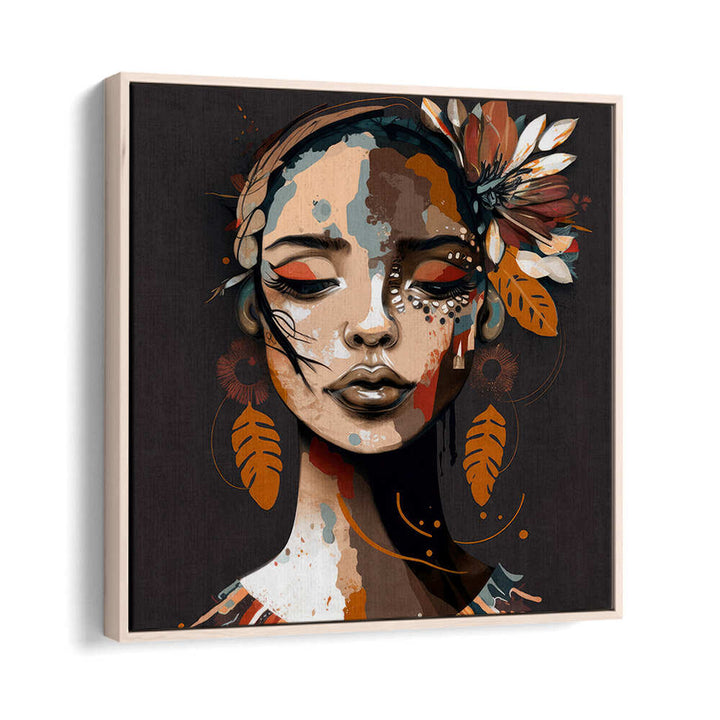 PORTRAIT OF A WOMAN WITH CLOSED EYES , PORTRAITS & FIGURATIVE ILLUSTRATIONS