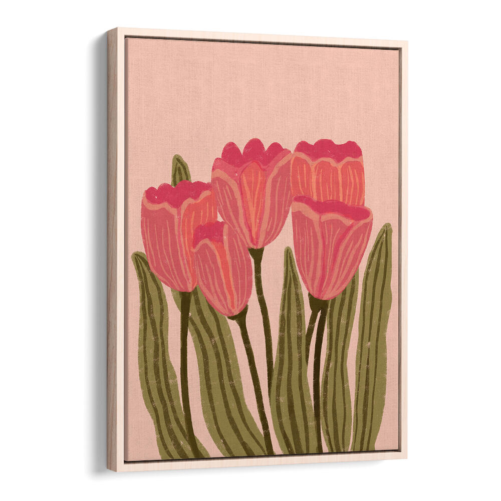 RED TULIPS , FLORAL FLOWER PAINTINGS
