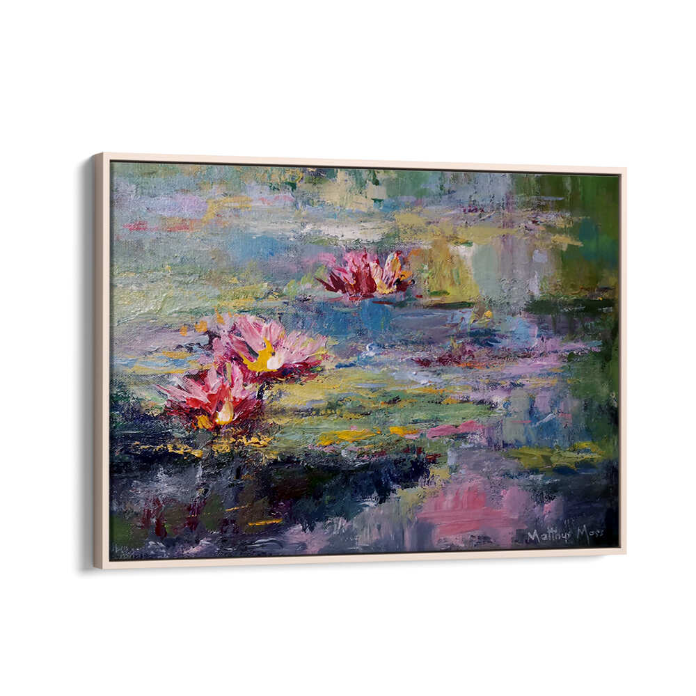 SACRED POND , FLORAL FLOWER PAINTINGS