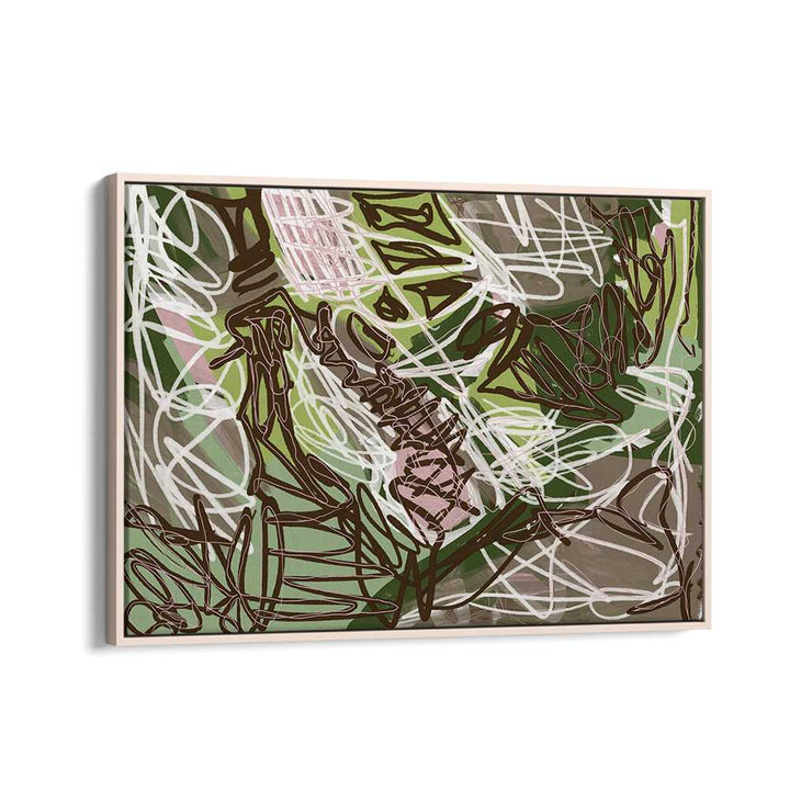 SCRIBBLED GREEN ABSTRACT