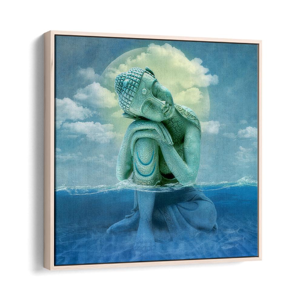 SERENE BUDDHA MOONLIT WATER