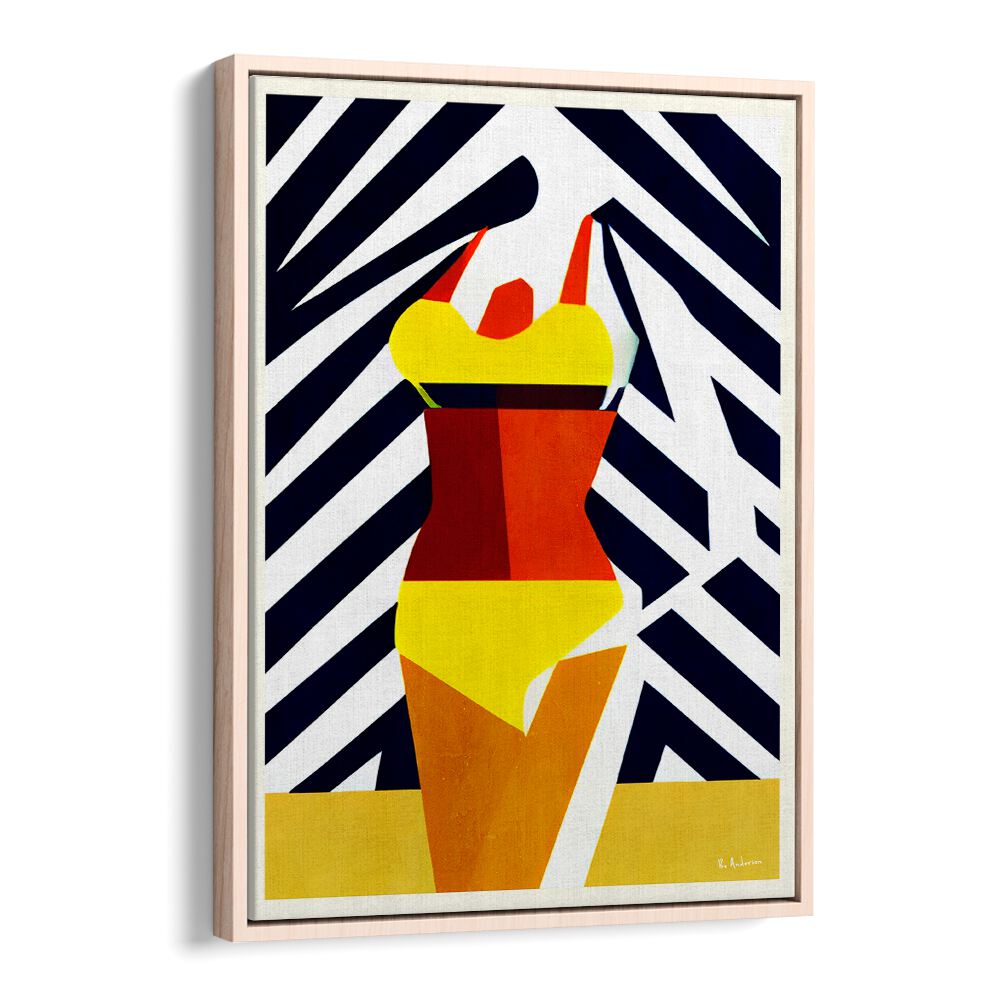 Vibrant BIKINI SUNSHINE DAYS, BEACH PAINTINGS capture the essence of summer joy in your home decor.