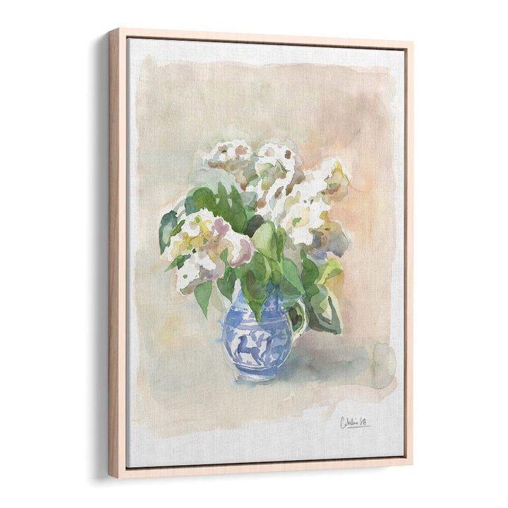 Stunning WHITE LILACS IN A VASE, FLORAL FLOWER PAINTINGS, perfect for elegant home decor at Oakwood.